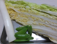 肉団子と白菜の中華風煮込み　材料野菜