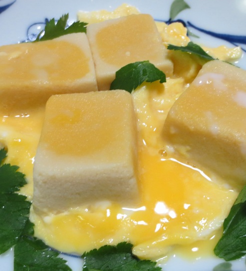 高野豆腐の卵とじ　大