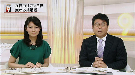 NHKニュースウオッチ９　在日コリアン３世　変わる結婚観　大越健介「在日の方達は強制的に連れて来られて大変な苦労を重ねた」