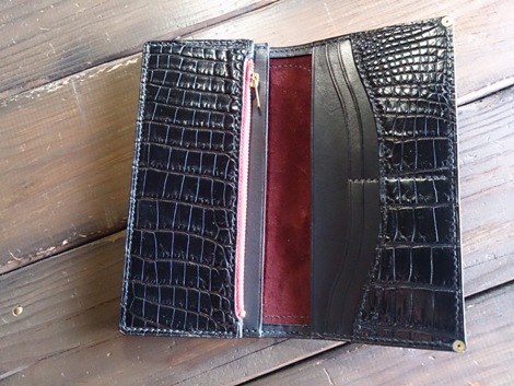 ロングウォレット ブラック | Hearty Leather Work atelier diary