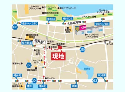 樽井駅前の地図