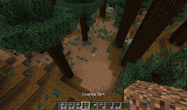 Minecraft 草が生えない土ブロック Coarse Dirt きめの荒い土 がクラフト可能に まいんくらふとにっき